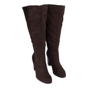 Style Co Addyy Wide-Calf Dress Boots Dark Roast Wide Calf 10.5M